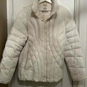 L.L. Bean Women's Cream Puffer Jacket